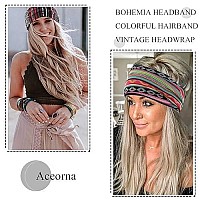 Aceorna Boho Headbands Wide Knot Hair Band Elastic Turban Head Band Stretch Leopard Twist Head Wraps Cloth Yoga Sweartband Fashion Hair Accessories For Women And Girls 3 Pcs (Set A)