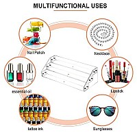 Umirokin Nail Polish Rack 3 Tier Acrylic Display Stand Holder Nail Polish Organizer Essential Oil Storage Paint Shelf Holds Up To 36-56 Bottles