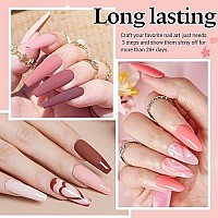 Azurebeauty 29 Pcs Dip Powder Nail Kit Starter, 20 Colors Clear Nude Pink Brown Glitter All Season Acrylic Dipping Powder System Essential Liquid Set With Topbase Coat Activator For French Nail Manicure Diy Salon Women Gift