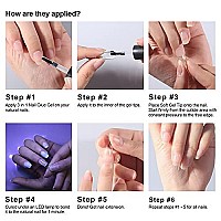 Gelike 6 In 1 Nail Glue Gel For Acrylic Nails Long Lasting, Curing Needed Uv Extension Glue For False Nail Tips And Press On Nails, Nail Repair Treatment