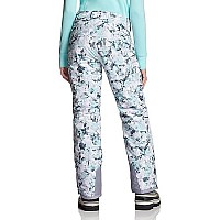 Tsla Womens Winter Snow Pants, Waterproof Insulated Ski Pants, Ripstop Snowboard Bottoms, Cargo Snow Pants Print Pastel Garden, Small