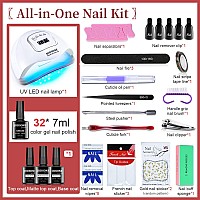 Jodsone Gel Nail Polish Kit With U V Light 32 Colors Gel Polish Nail Kit Soak Off Gel Nail Set Manicure Tools Nail Gel Kit Gifts For Women