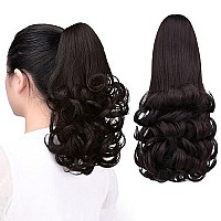 Dark Brown Ponytail Extension,Claw Clip Ponytails 12In Curly 38 Oz Fake Hair Extensions Hair Pieces Syxlcygg Wig Girl Synthetic Fluffy Not Tangled