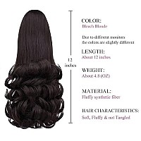 Dark Brown Ponytail Extension,Claw Clip Ponytails 12In Curly 38 Oz Fake Hair Extensions Hair Pieces Syxlcygg Wig Girl Synthetic Fluffy Not Tangled