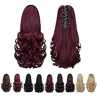 Burgundy Ponytail Extension,Claw Clip Ponytails 12 Curly 38 Oz Fake Black Hair Extensions Synthetic Hair Pieces For Women Wig Girl Fluffynot Tangled Blonde 20Wavy 16Brown 22 Straight Syxlcygg