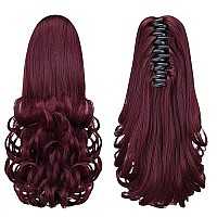 Burgundy Ponytail Extension,Claw Clip Ponytails 12 Curly 38 Oz Fake Black Hair Extensions Synthetic Hair Pieces For Women Wig Girl Fluffynot Tangled Blonde 20Wavy 16Brown 22 Straight Syxlcygg