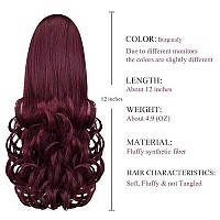 Burgundy Ponytail Extension,Claw Clip Ponytails 12 Curly 38 Oz Fake Black Hair Extensions Synthetic Hair Pieces For Women Wig Girl Fluffynot Tangled Blonde 20Wavy 16Brown 22 Straight Syxlcygg