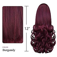 Burgundy Ponytail Extension,Claw Clip Ponytails 12 Curly 38 Oz Fake Black Hair Extensions Synthetic Hair Pieces For Women Wig Girl Fluffynot Tangled Blonde 20Wavy 16Brown 22 Straight Syxlcygg