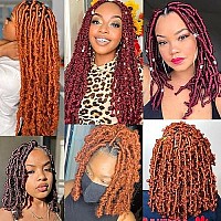 8 Packs Copper Red Springy Afro Twist Crochet Hair 16 Inch Pre-Separated Spring Twist Hair Marley Crochet Braiding For Distressed Soft Locs Hair Extension For Women (10 Strandspack,350)