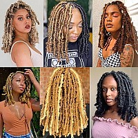 16 Inch Soft Springy Afro Twist Braiding Hair 8 Packs Pre-Separated Long Spring Twsit For Faux Locs Honey Brown Marley Twist Afro Crochet Braids Synthetic Hair Extension For Women (10 Strandspack30)