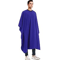 Izzycka Barber Cape For Men-Waterproof Large Hair Cutting Cape-Professional Styling Adults Self Haircut Apron,Hair Salon Nylon Blue Capes, With Adjustable Snap Closure,Barber Home Use Gift Giving