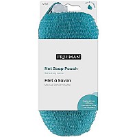 Freeman Net Soap Pouch, Exfoliating Mesh Body Scrubber, Bath & Shower Pouf Removes Dead Skin, Dirt, & Impurities, For Soap Bars, Mild Exfoliation, Self-Tan Prep, 4 Count