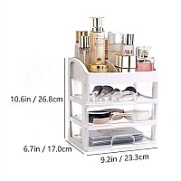 PTBSZCWY Makeup Organizer with 3 Drawers, Cosmetic Display Cases, Makeup Storage Box (3 Drawers)