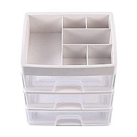 PTBSZCWY Makeup Organizer with 3 Drawers, Cosmetic Display Cases, Makeup Storage Box (3 Drawers)