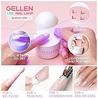 Gellen Nail Tips And Glue Gel Kit, Acrylic Nail Kit With 504Pcs Stiletto Fake Nails, U V Led Nail Lamp, 3 In 1 Nail Glue, Nail Art Tools, Gel Nail Extension Starter Kit For Women, Manicure Gift Set