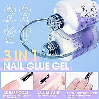 Gellen Nail Tips And Glue Gel Kit, Acrylic Nail Kit With 504Pcs Stiletto Fake Nails, U V Led Nail Lamp, 3 In 1 Nail Glue, Nail Art Tools, Gel Nail Extension Starter Kit For Women, Manicure Gift Set