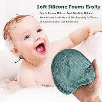 Rampula Bath Brushes, Exfoliating Silicone Body Scrubber, Women Spa Brushing Shower Bath Scrubber For Wet Or Dry Cleaning, Lathers Well, Long Lasting, And More Hygienic Than Traditional Loofah