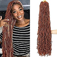 Umylar Soft Locs 36 Inch Faux Locs Crochet Hair 4 Packs Pre-Looped Soft Locs Crochet Hair For Women Super Long Soft Locs Goddess Curly Synthetic Hair Extensions(36 Inch, 350)