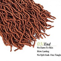 Umylar Soft Locs 36 Inch Faux Locs Crochet Hair 4 Packs Pre-Looped Soft Locs Crochet Hair For Women Super Long Soft Locs Goddess Curly Synthetic Hair Extensions(36 Inch, 350)