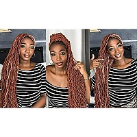 Umylar Soft Locs 36 Inch Faux Locs Crochet Hair 4 Packs Pre-Looped Soft Locs Crochet Hair For Women Super Long Soft Locs Goddess Curly Synthetic Hair Extensions(36 Inch, 350)