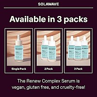 Solawave Renew Complex Serum For Face And Neck Boost The Effects Of Solawave Facial Wand Red Light Therapy For Face And Microcurrent Facial Device For Anti-Aging And Skin Tightening Pack Of 1