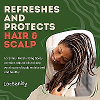 Locsanity Daily Moisturizing Refreshing Spray For Locs, Dreadlocks - Rose Water And Peppermint Hair Scalp Moisturizer, Dreadlock Spray - Natural Loc Care And Maintenance (8Oz)