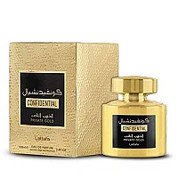 Lattafa Perfumes confidential Private gold EDP - Eau De Parfum 100ML (34 oz) Long-Lasting Spray gold Bottle I by Lattafa