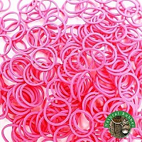 Rubber Bands 1000 Pcs Mini Size No Break & Damage Stretchy Elastic Premium Quality Made In Vietnam Hair Ties (Pink - 4 Pack Of 250 Pcs)