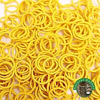 Rubber Bands 1000 Pcs Mini Size No Break & Damage Stretchy Elastic Premium Quality Made In Vietnam Hair Ties (Yellow - 4 Pack Of 250 Pcs)