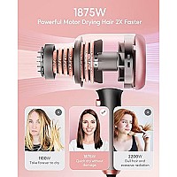 Wavytalk Professional Ionic Hair Dryer Blow Dryer With Diffuser And Concentrator For Curly Hair 1875 Watt Negative Ions Dryer With Ceramic Technology Nozzle For Fast Drying As Salon Light And Quiet