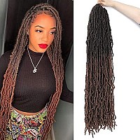 Soft New Faux Locs 36Inch 6Packs Super Long Goddess Locs Crochet Hair Natural Pre Looped Natural Crochet Braid Curly Wave Braiding Hair36Inch 1B 6Packs)A (36 Inch (Pack Of 4), T30 Soft Faux Locs)