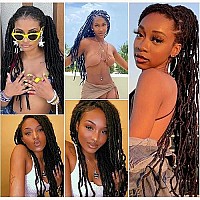 Umylar 18 Inch Faux Locs Crochet Hair Soft Locs Crochet Hair 7 Packs Pre Looped Faux Locs Crochet Hair For Black Women Synthetic Hair Extension(18 Inch,30)