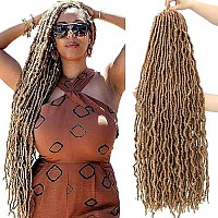 Karida Soft Locs 36 Inch Crochet Hair 5Packs Faux Locs Crochet Braids Hair Pre Looped Synthetic Curly Soft Faux Locs Hair Extension Goddess Locs Crochet Braids (36 Inch (Pack Of 5), 27)