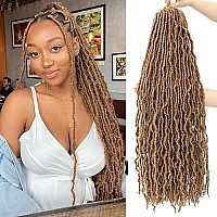 Karida Soft Locs 36 Inch Crochet Hair 3Packs Faux Locs Crochet Braids Hair Pre Looped Synthetic Curly Soft Faux Locs Hair Extension Goddess Locs Crochet Braids (36 Inch (Pack Of 3), 27)