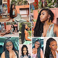 20 Inch Pre-Separated Springy Afro Twist Hair 8 Packs Spring Twist Hair For Distressed Soft Locs Natural Black Marley Twist Braiding Hair Synthetic Hair Extension For Black Women (10 Strandspack,1B)