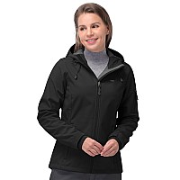 33,000ft Womens Softshell Jacket, Fleece Lined Warm Jacket Light Hooded Windproof coat for Outdoor Hiking