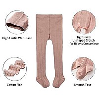 American Trends Baby Tights For Baby Girls Newborn Infant Tight Cable Knit Toddler Leggings Soft Warm Baby Stockings 1 Pack Nude 6-12 Months