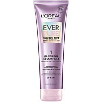 LOral Paris EverPure Sulfate Free glossing Shampoo, Intensifies Hair Shine & Smoothness, pH Balanced & Argan Oil Infused Vegan Hair care, 85 Fl Oz