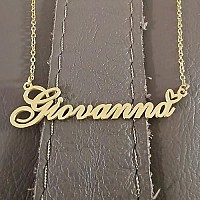 Ronkahshow Linda Custom Name Necklace Customized Personalized 18K Gold Pendant Name Necklace With Heart Name Necklace For Women Best Gift For Girl Birthday Motheraday Christmas Wedding Gold