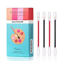 Eliversion 20Pcs Tattoo Lipstick cotton Swab, Waterproof Non-Stick Tattoo Lipstick cotton Swab Lip Tint, Long Lasting Lip gloss cotton Swab Matte