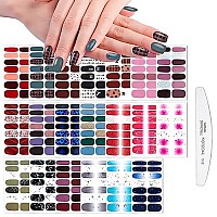 Wokoto 20 Sheets Moon Stars Nail Polish Strips Gradient Nail Stickers Full Nail Wraps For Women Nail Polish Stickers Gel Nail Strips Real Nail Polish Sticker Nails For Women Press On Nails Wraps