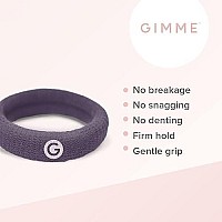 Gimme Beauty - Thick Fit No Damage Hair Ties - Heathered - Seamless Microfiber Elastics - Thick Hair Accessories With All Day Hold - No Snagging, Dents, Or Breakage Hair Tie Pack (6 Count)