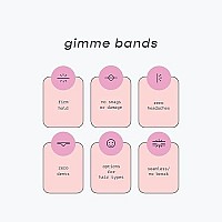 Gimme Beauty - Thick Fit No Damage Hair Ties - Heathered - Seamless Microfiber Elastics - Thick Hair Accessories With All Day Hold - No Snagging, Dents, Or Breakage Hair Tie Pack (6 Count)