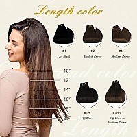 Full Shine Black Clip In Hair Extensions 80 Grams Black Hair Extensions Clip Ins Human Hair 7 Pcs Double Weft Clip In Straight Hair For Women Thick Ends Clip In Natural Hair 12 Inch