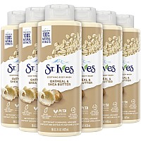 St Ives Body Wash - Soothing Moisturizing cleanser with Oatmeal & Shea Butter, Made with Plant-Based cleansers and 100% Natural Extracts, 16 Oz Ea (Pack of 6)