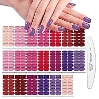 Wokoto 20 Sheets Matte Solid Nail Polish Strips Stickers Warm Tones Low Gloss Nail Stickers Full Nail Wraps Real Nail Polish Stickers For Women Stick On Gel Nails Strips With Nail File