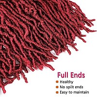 Soft Locs Crochet Hair 30 Inch 6 Packs Burgundy Color Faux Locs Crochet Hair Pre Looped Super Lightweight Synthetic Hair Braids For Black Women(30 Inch Burgundy)