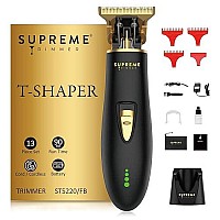 Hair Trimmer By Supreme Trimmer St5220 Beard Trimmer For Men, Professional Barber Liner Cordless Hair Clippers - Black T-Shaper Li