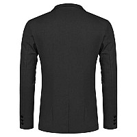 Coofandy Mens Casual Sport Coat Regular Fit Lightweight Linen Blazer Jacket Stylish One Button Suit Jackets Black