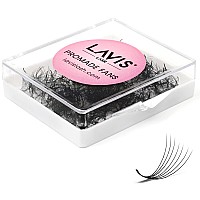 LAVISLASH 500 Promade Fans Eyelash Extension Handmade Loose Volume Lash Mutiple Options 3D-8D10D12D14D16D18D20D Fans 003005007mm Thickness c cc D curl 8 - 16mm Length Long Lasting & Easy To Apply (7D-007- c curl,11mm)